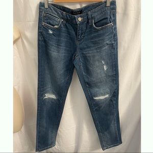 WHBM distressed girlfriend jeans SZ 2